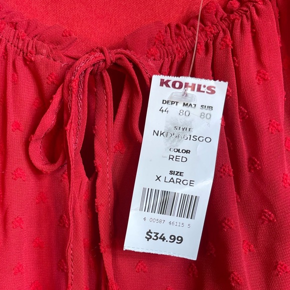 NWT Little Red Dress! “Rewind” Light & Flowy ! XLarge - Picture 9 of 9